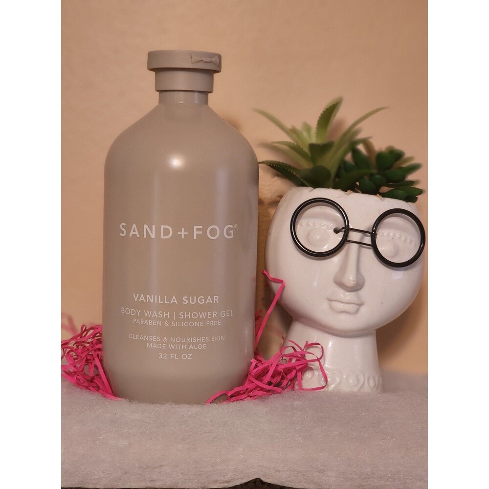 SAND+FOG Vanilla Sugar Body Wash Gel 32 fl oz Paraben-Free Silicone-Free